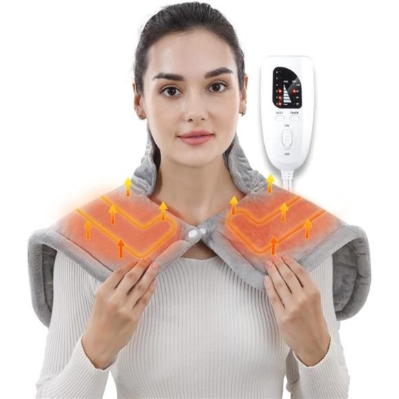 Heating Pad for Neck & Shoulder - Large Electric Heated Neck Shoulder, Auto-Off - Picture 1 of 6